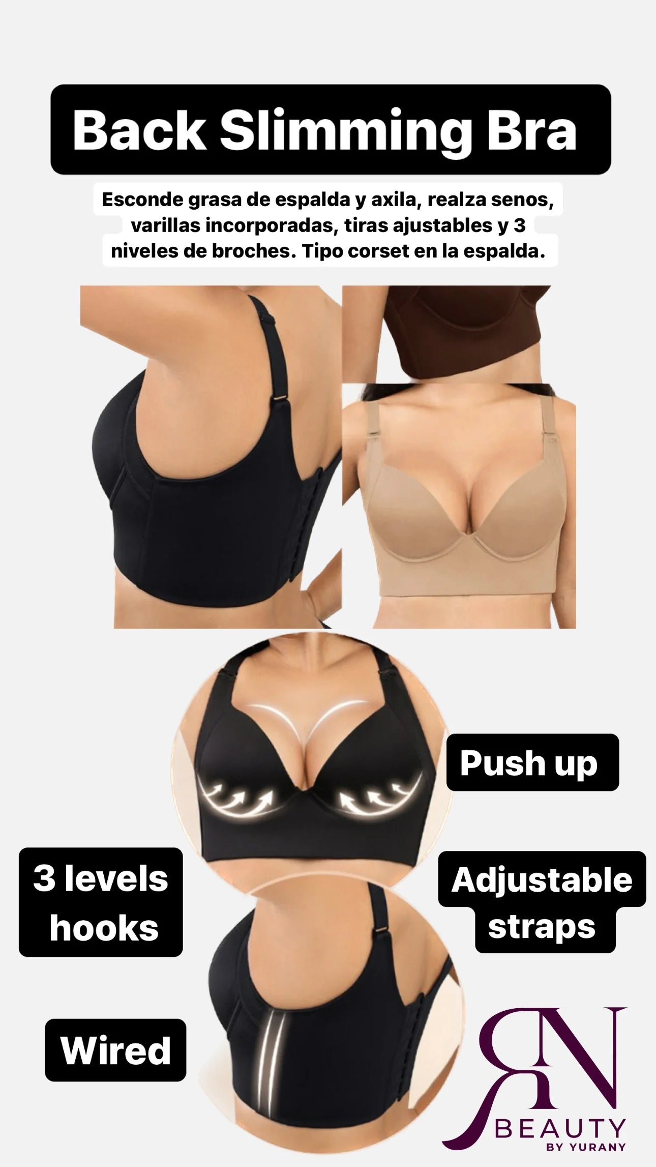 Deep Cup Full Back Coverage Bra