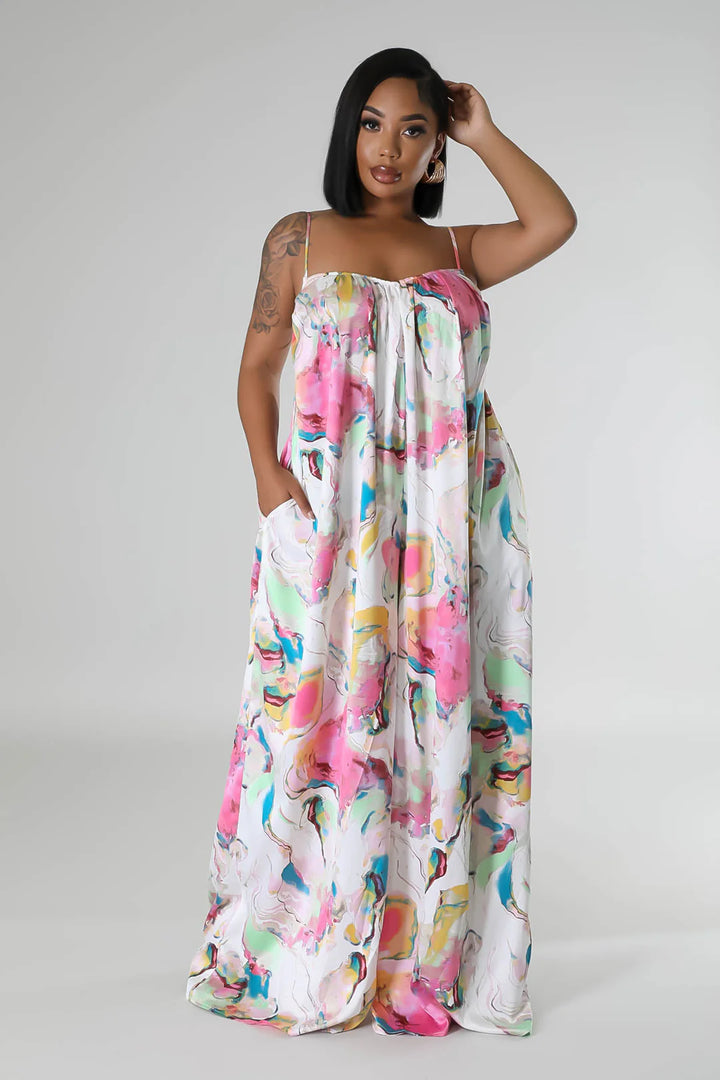 Butter Satin Wide Leg Jumpsuit