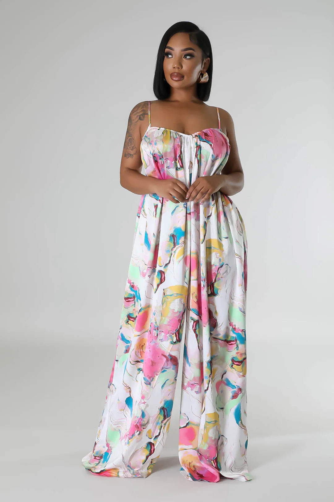 Butter Satin Wide Leg Jumpsuit