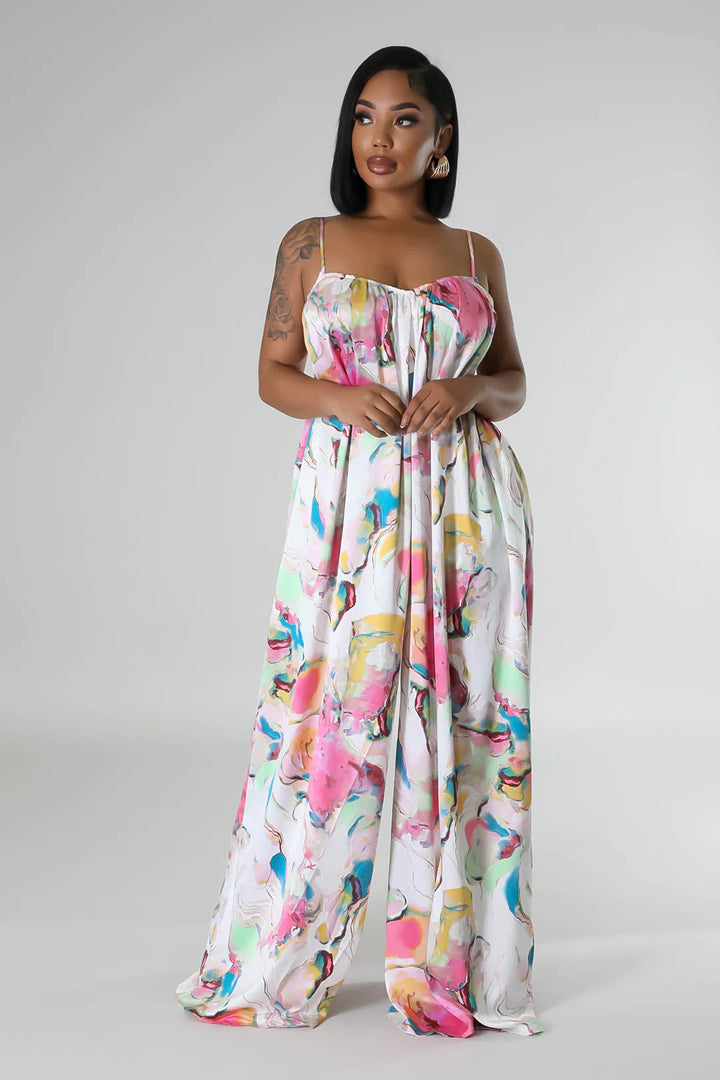 Butter Satin Wide Leg Jumpsuit