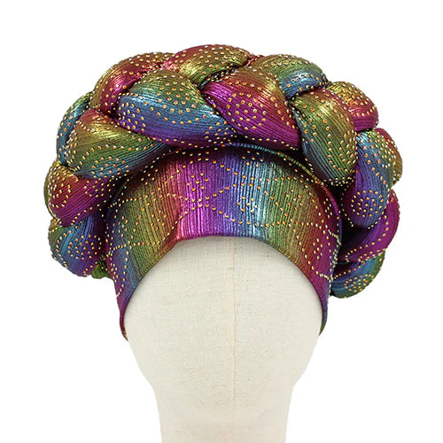 Rhinestone Stud Turban Hat