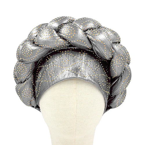 Rhinestone Stud Turban Hat
