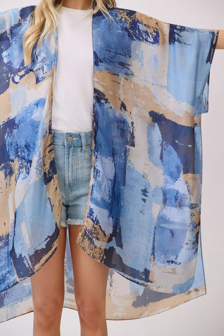 Modern Brushstroke Kimono