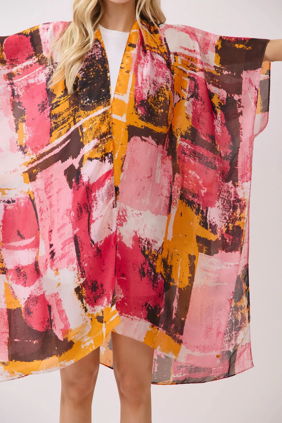 Modern Brushstroke Kimono