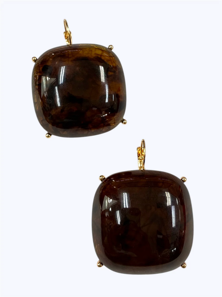 Marbled Acrylic Drop Earrings