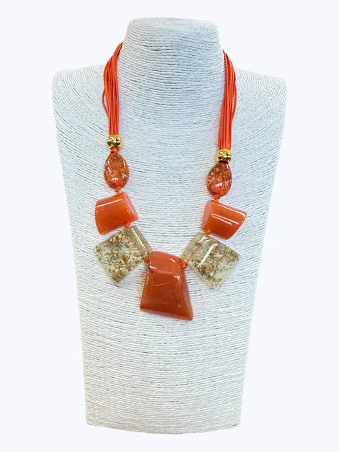 Neon Acrylic Cord Necklace