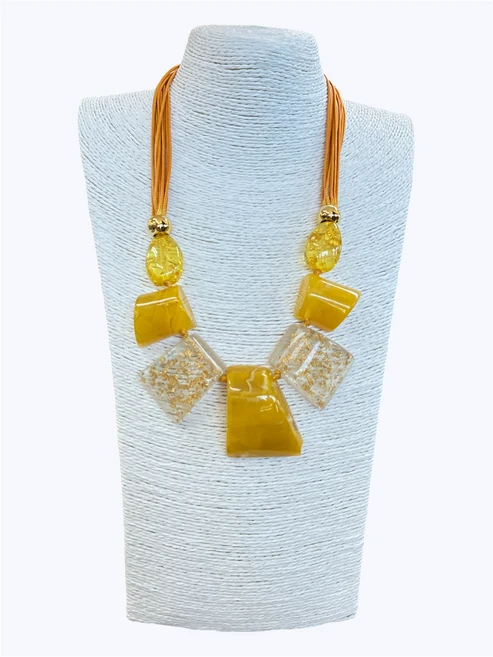 Neon Acrylic Cord Necklace