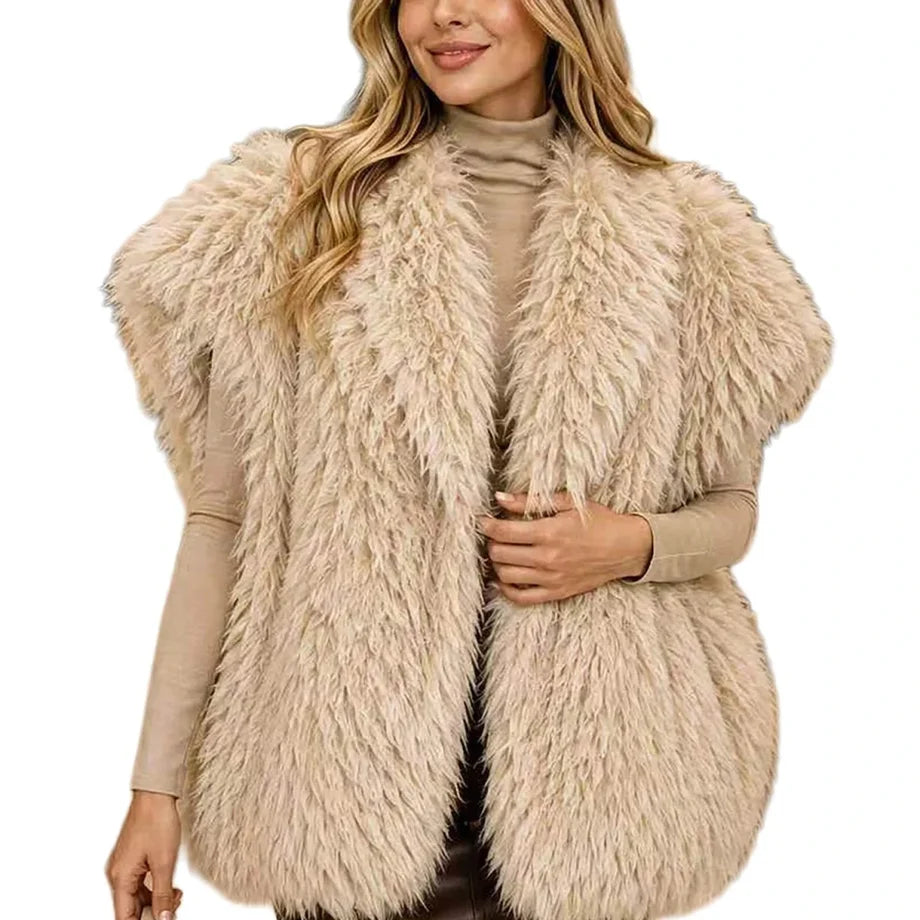 SHAGGY FAUX FUR TOPPER