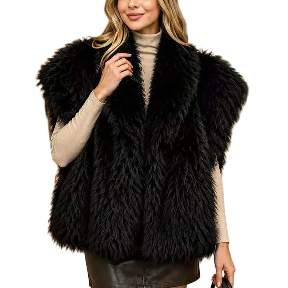 SHAGGY FAUX FUR TOPPER