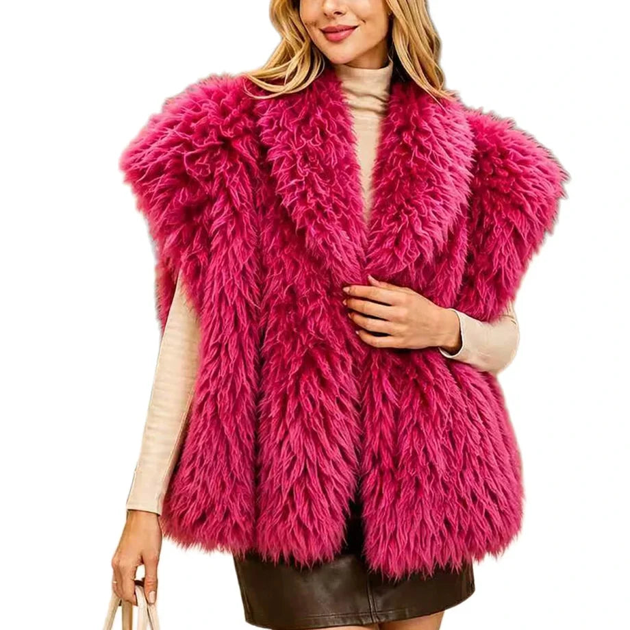 SHAGGY FAUX FUR TOPPER