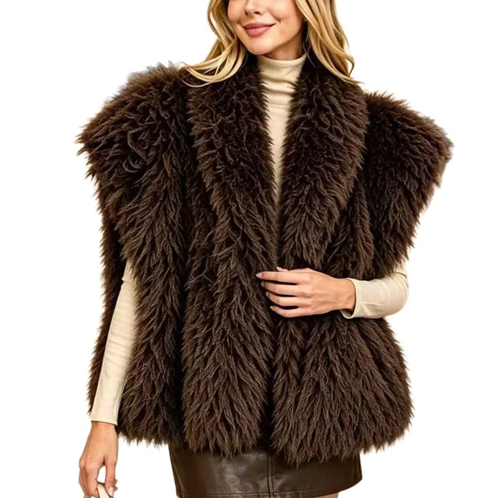 SHAGGY FAUX FUR TOPPER