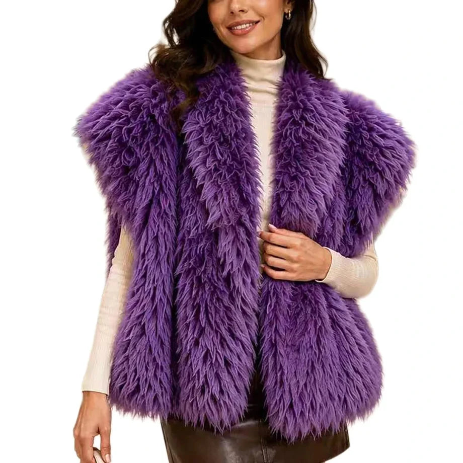 SHAGGY FAUX FUR TOPPER