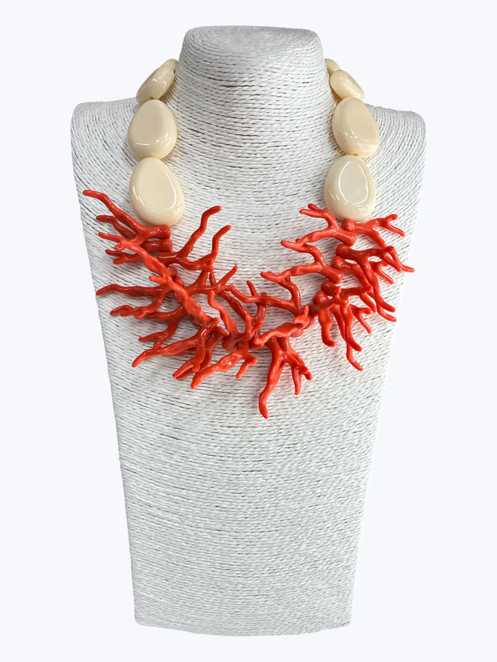 Coral Chunky Necklace