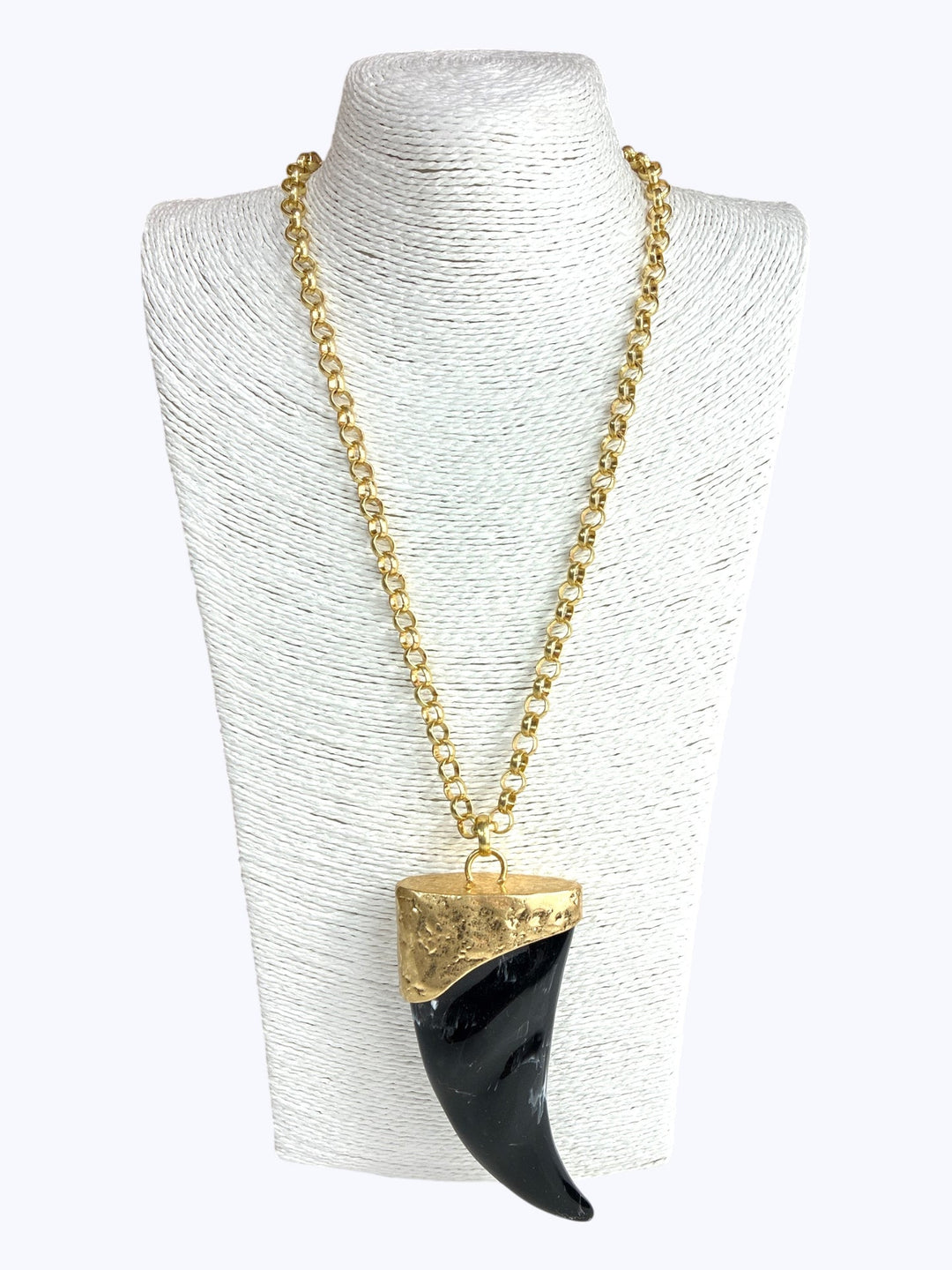 Tribal Horn Statement Necklace