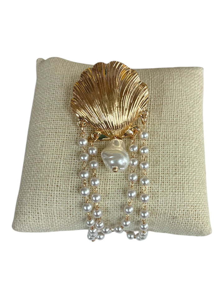 Shell Pearl Statement Earrings