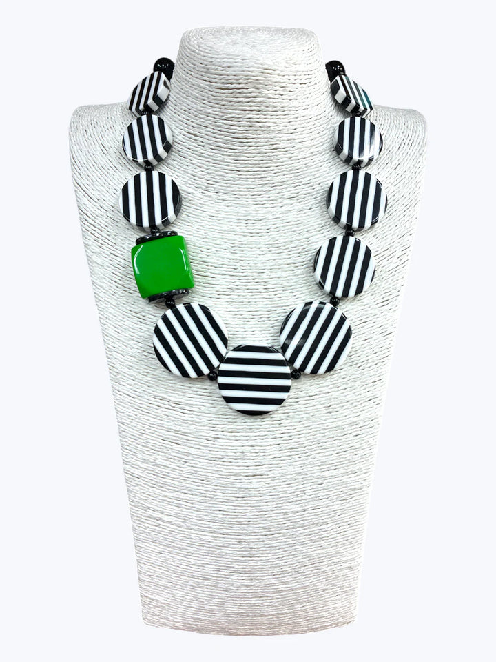 Striped Acrylic Necklace