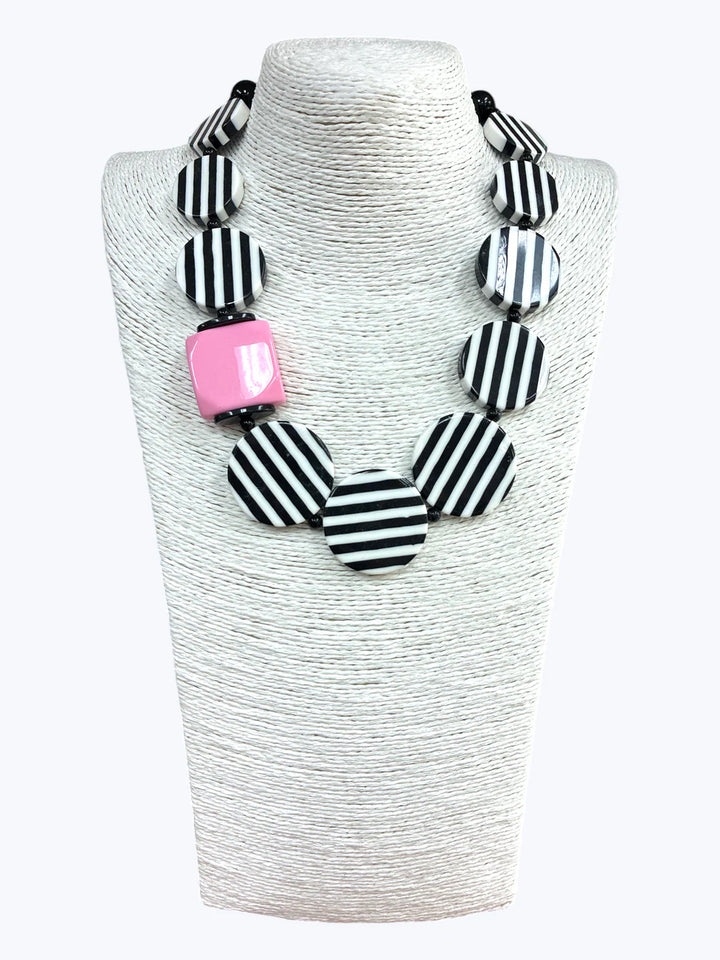 Striped Acrylic Necklace