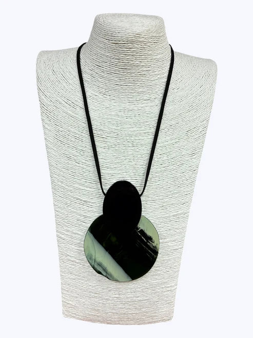 Acrylic Double Circle Necklace