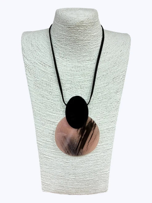 Acrylic Double Circle Necklace