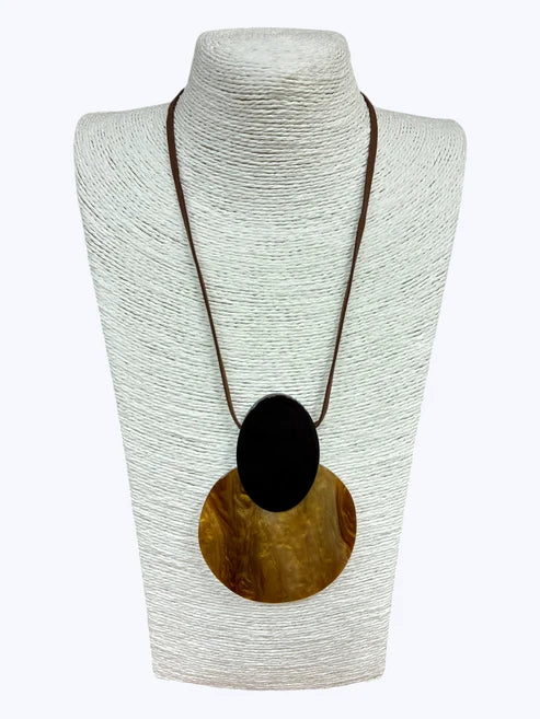 Acrylic Double Circle Necklace