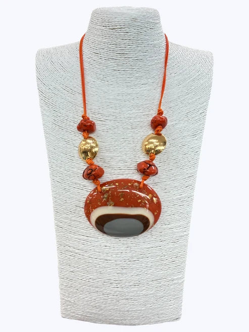 Organic Acrylic Pendant Necklace