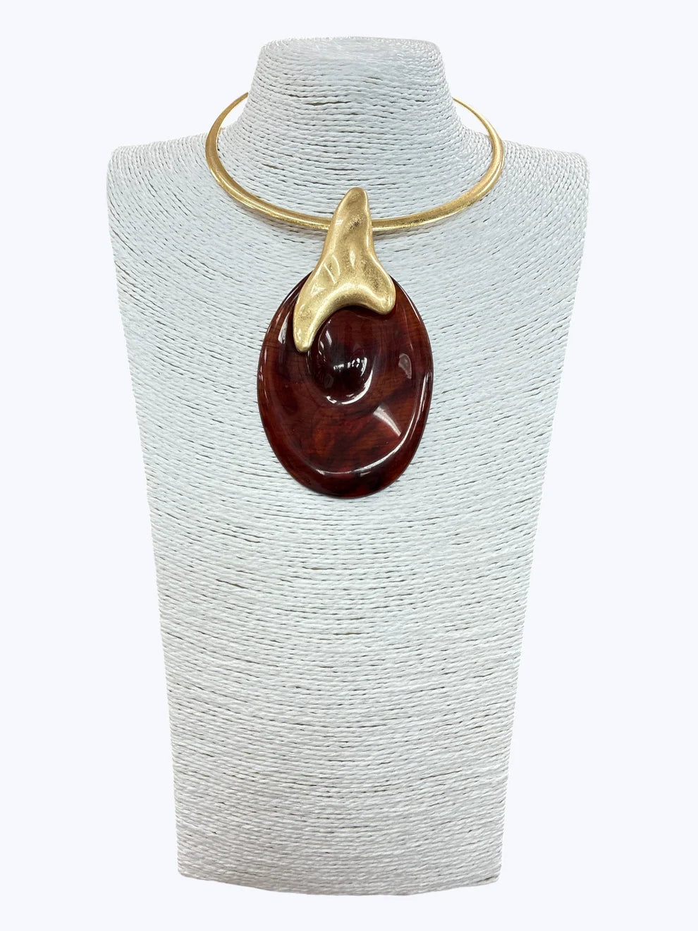 Abstract Acrylic Pendant Collar Necklace