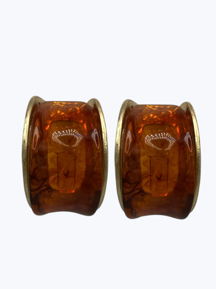 Curved Acrylic Hoop Earrings