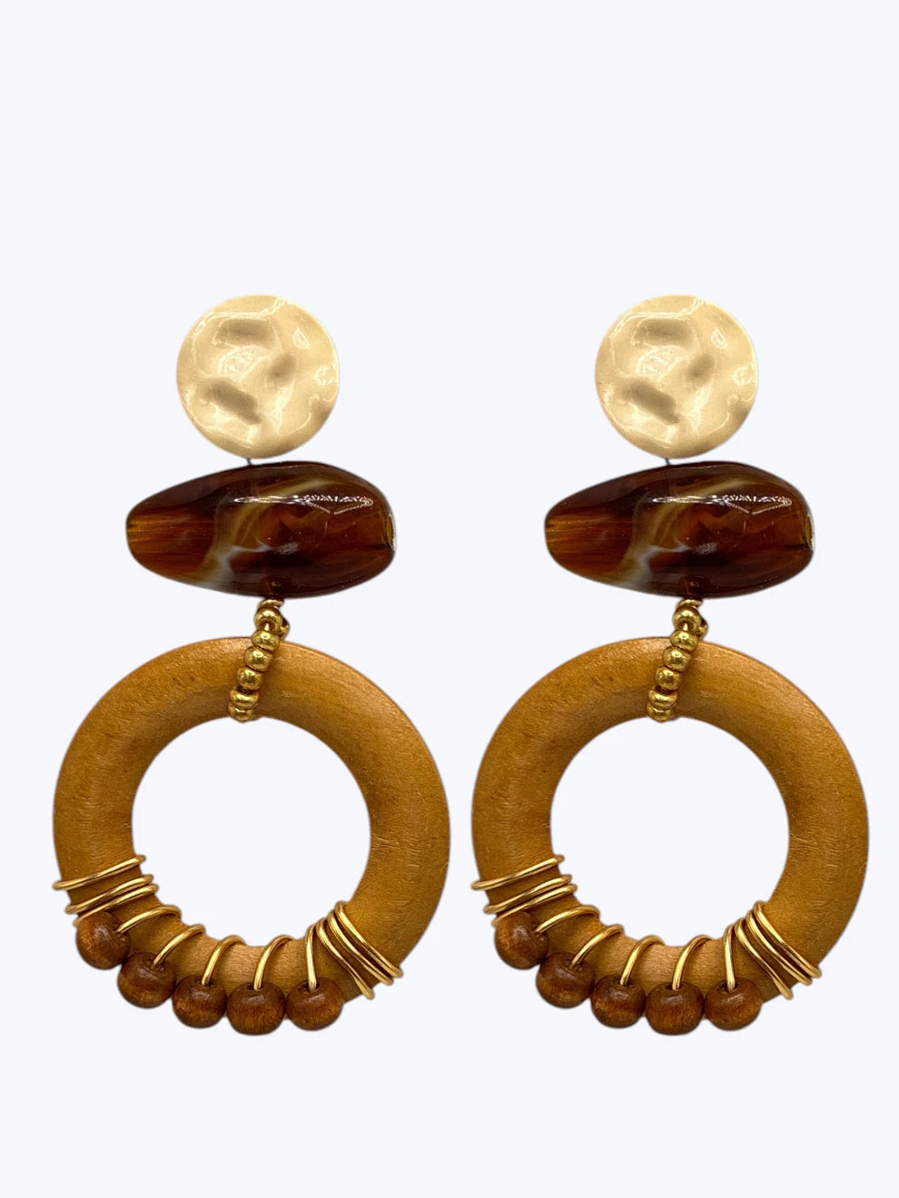 Beaded Circle Earrings