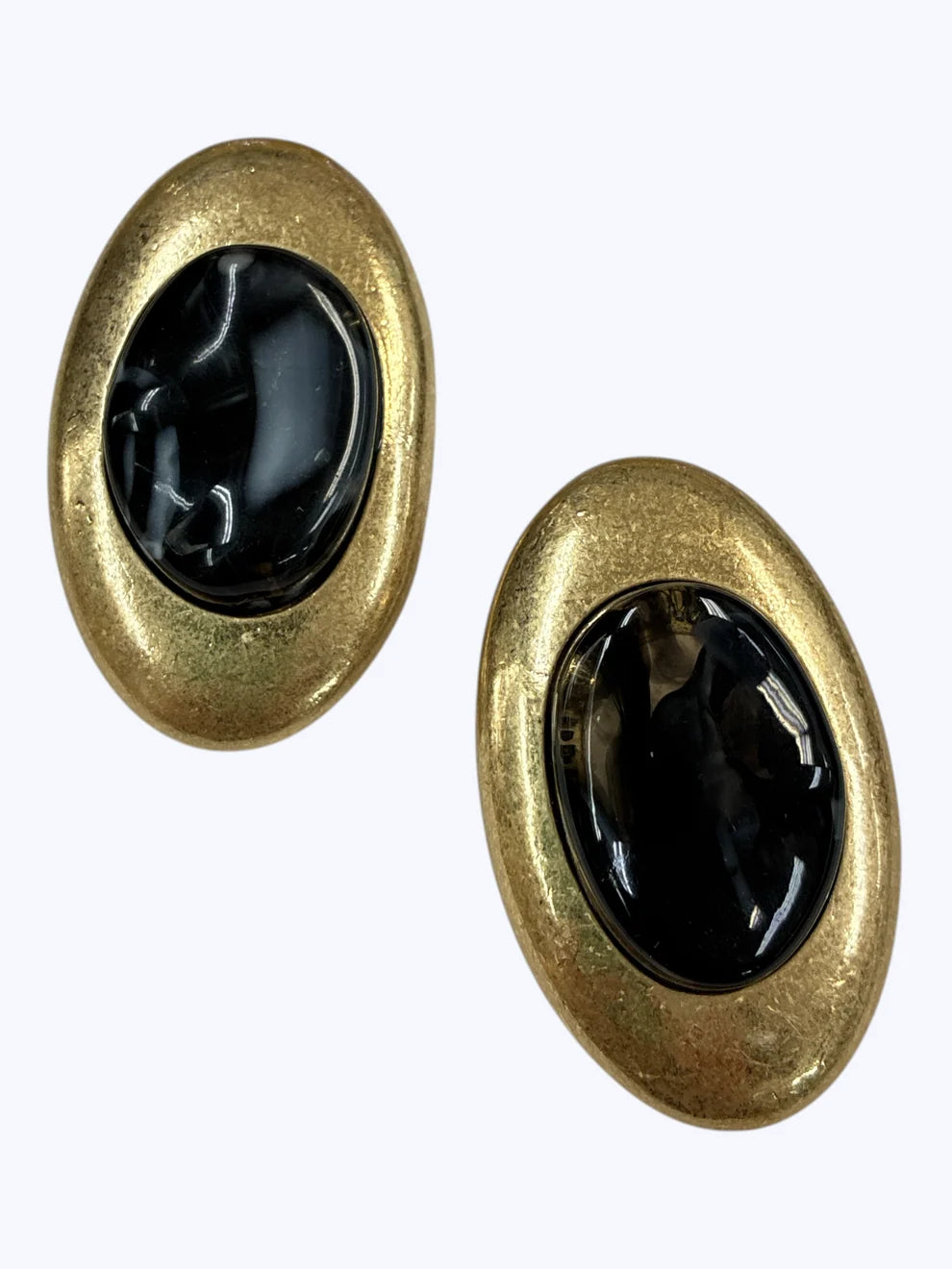 Marbled Oval Stud Earrings