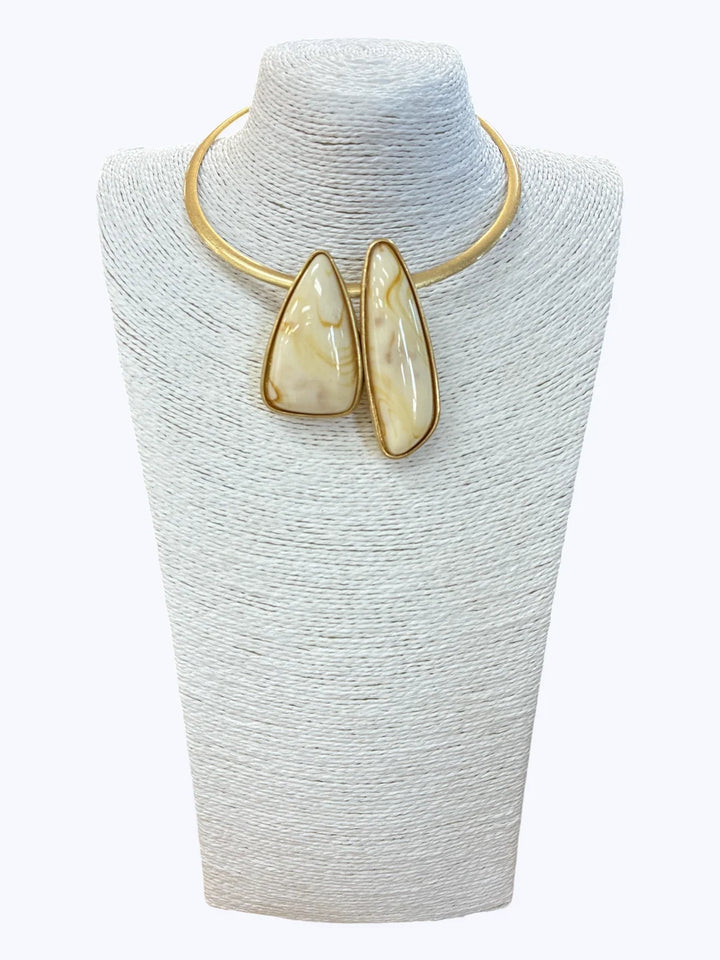 Geometric Pendant Choker Necklace