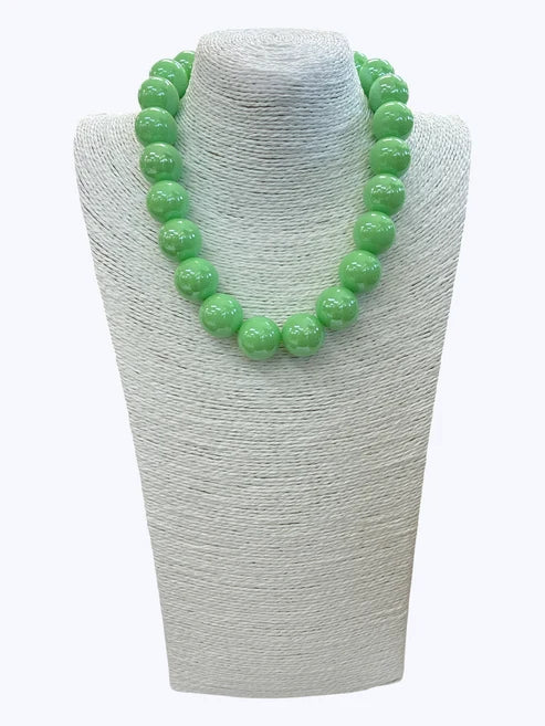 Acrylic Beaded Short Necklace