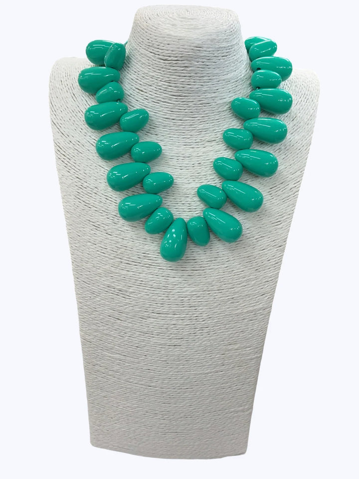 Acrylic Teardrop Short Necklace