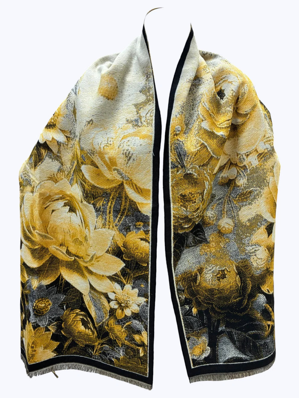 Rose Print Wrap Scarf