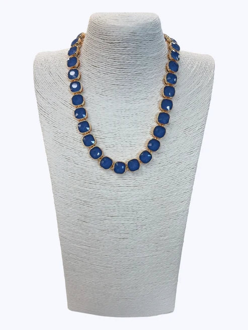Faceted Crystal Stone Necklace