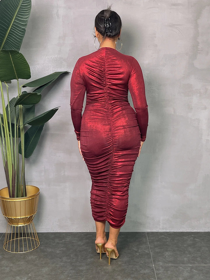 Midi Dress Metallic Rachell