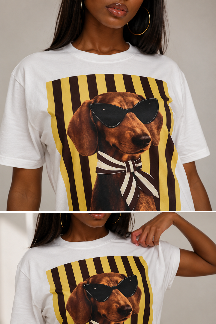 Sunglass Dog Print Shirt