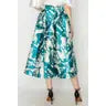 Midi Skirt Abstract Print