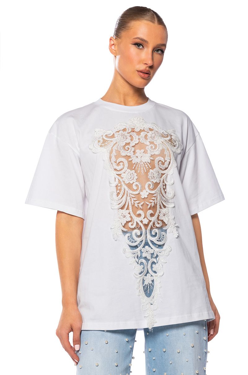 Tshirt Lace Panel  Lace