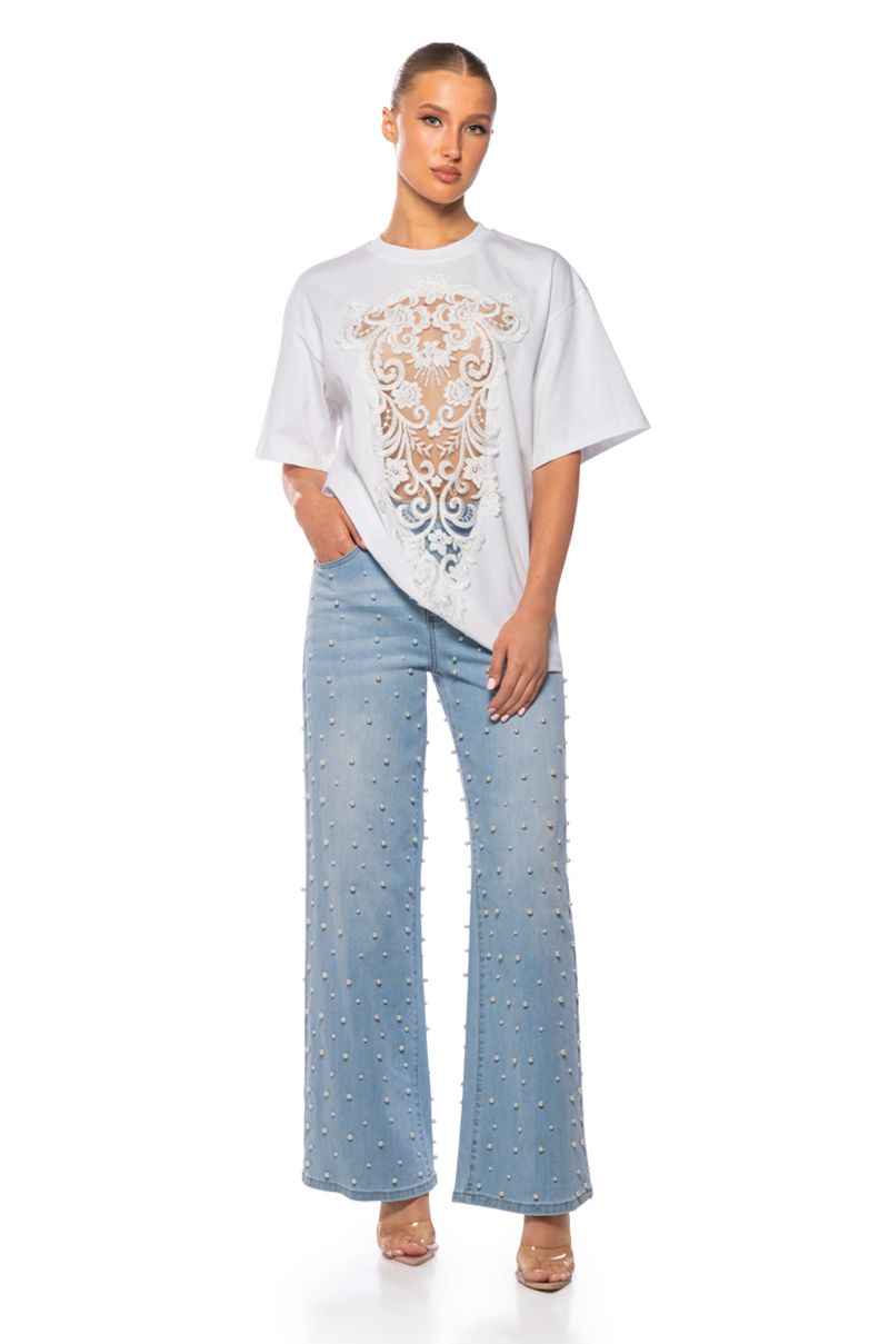 Tshirt Lace Panel  Lace