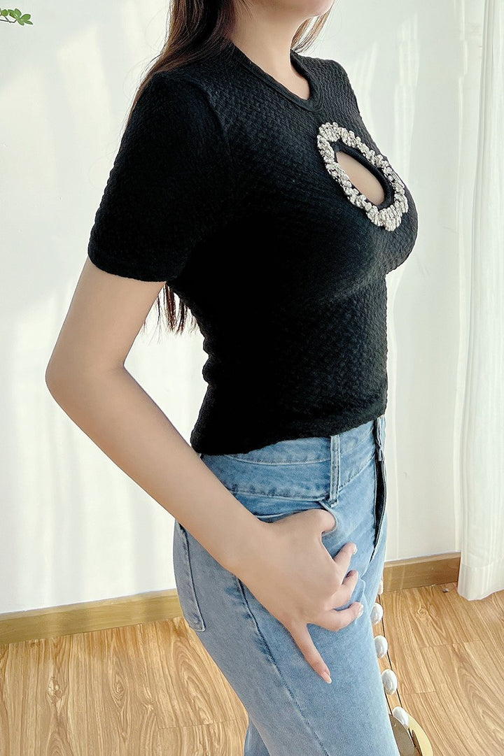 Top Cutout Rhinestones Magnolia