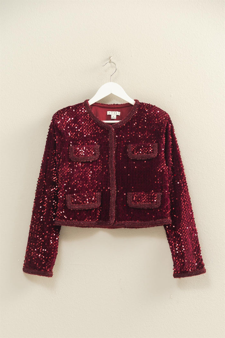 Sequined Detail Jacket